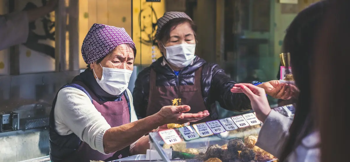 Keep yourself safe: image of women wearing masks