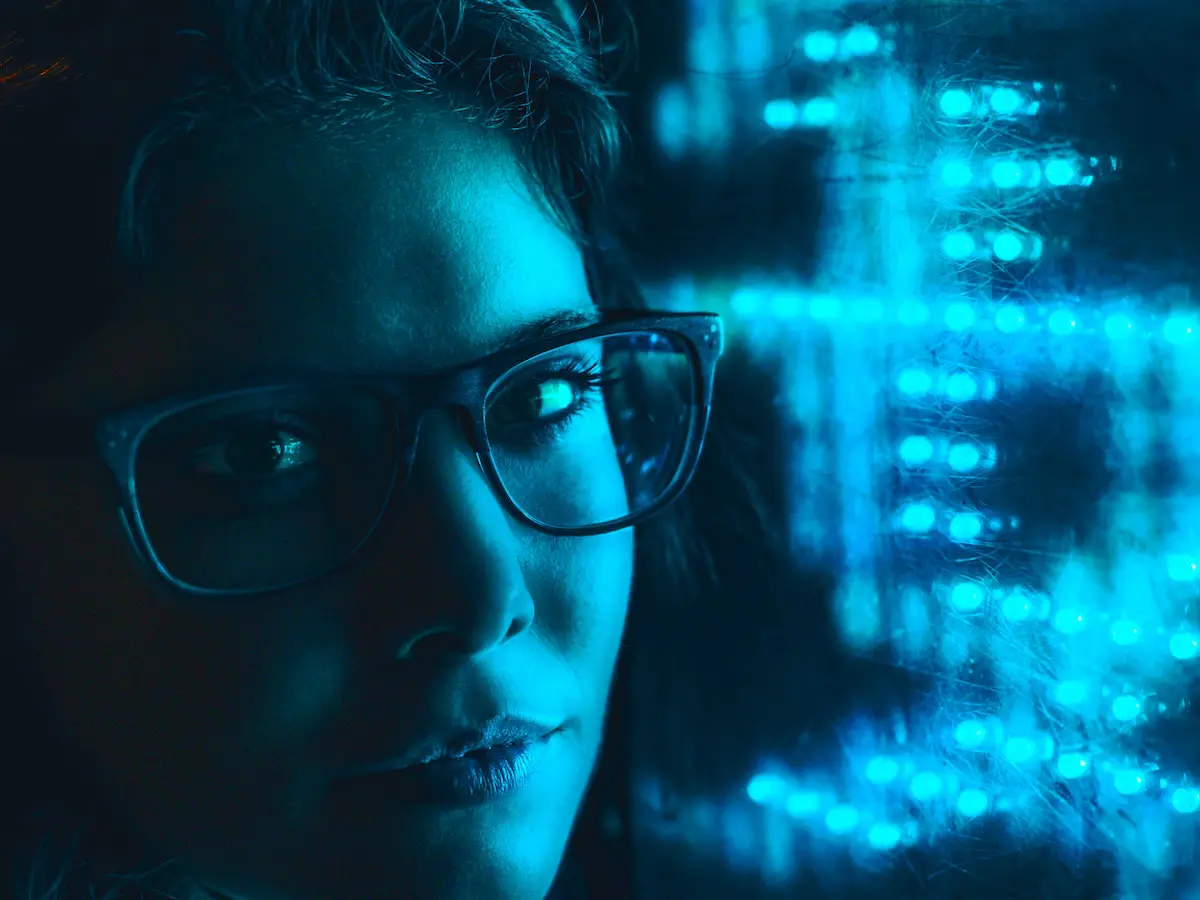 image of woman wearing glasses