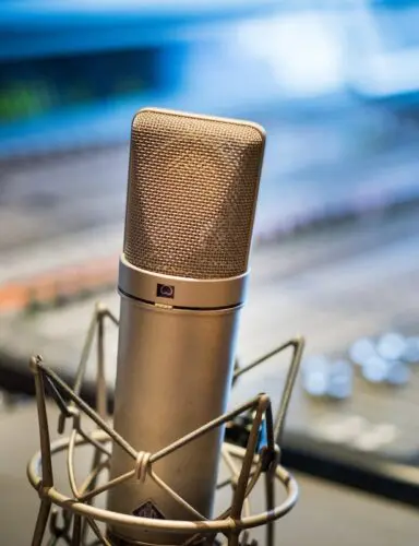 Most out of a voice actor: image of a Neuman U87 mic
