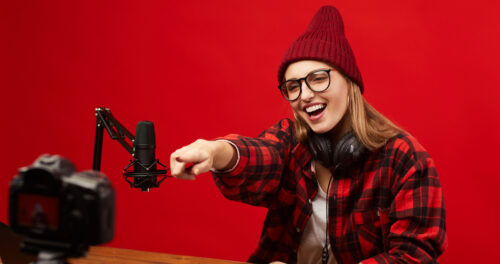 Intro video: image of a woman talking to camera
