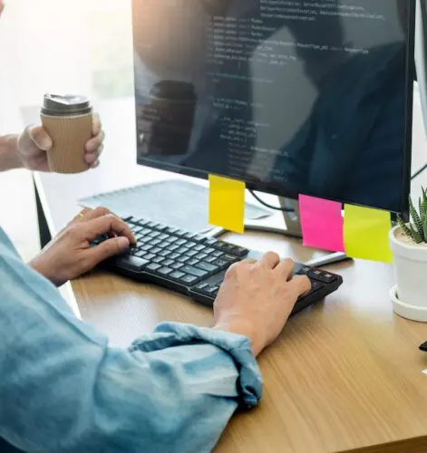 Outsource: image of developer working