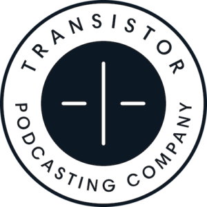 Podcast hosting: image of transistor logo