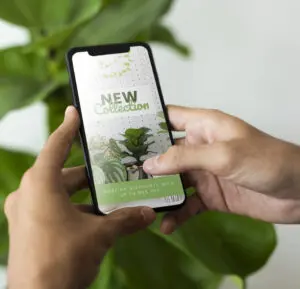 Social advertising: image of an advertisement on social media