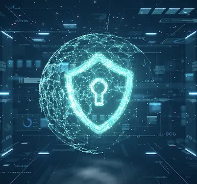 Penetration test: Image of a cyber security graphic