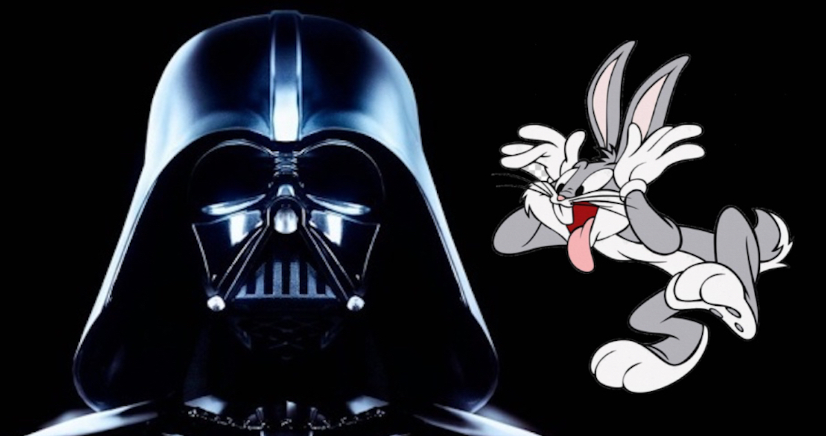 iconic character voices: image of Darth Vader and Bugs Bunny