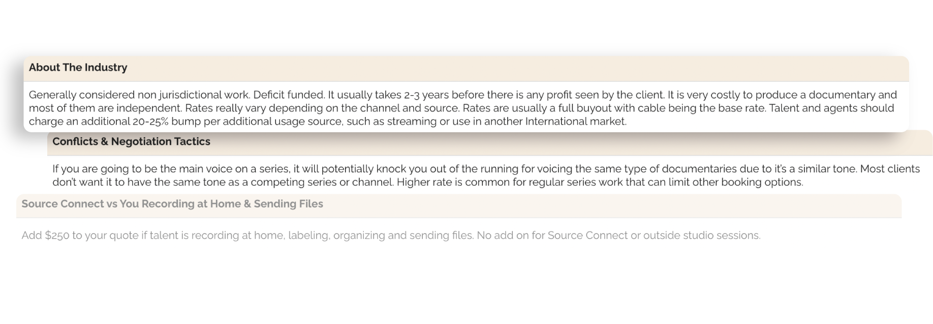 gvaa rate guide voice over rates