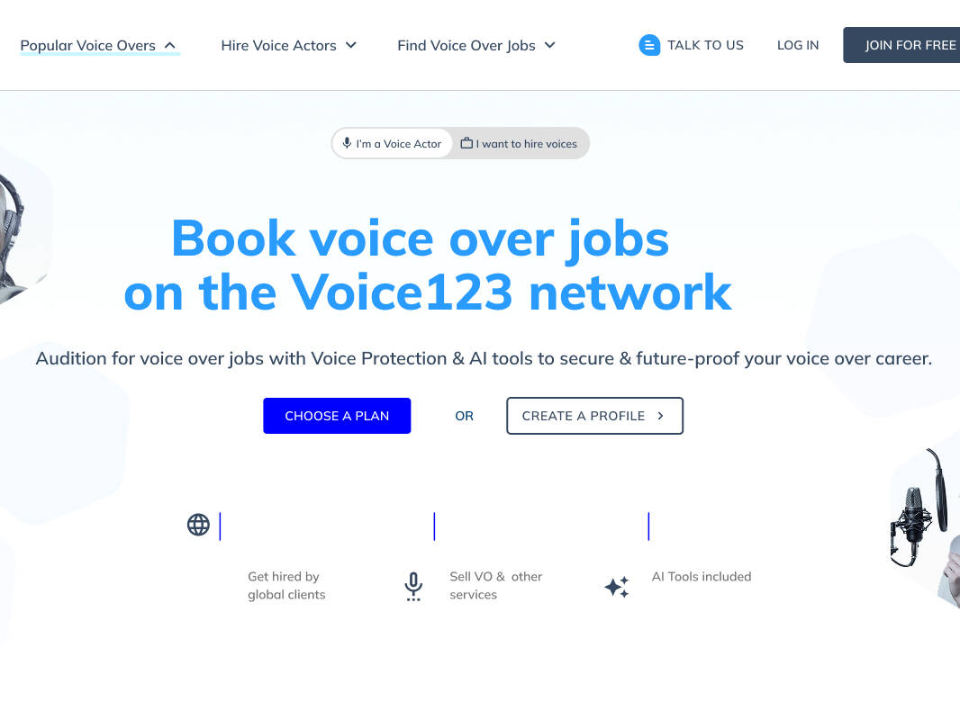 Voice123 for voice actors